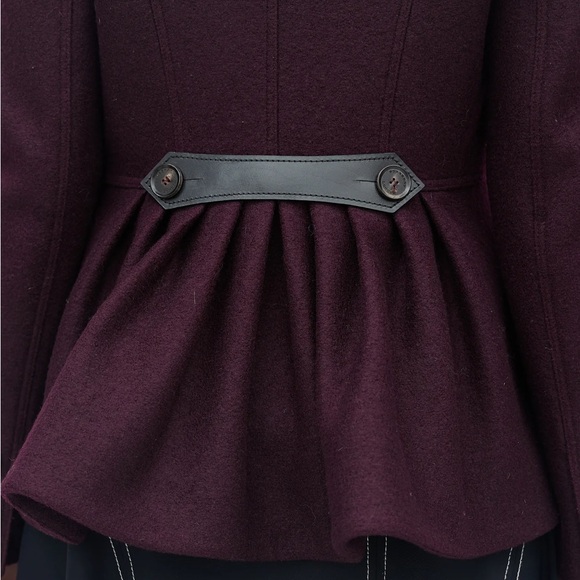 Burberry London Wool Peacoat size 4 - Deep Plum - Picture 4 of 7